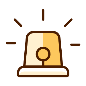 Police light flashing icon