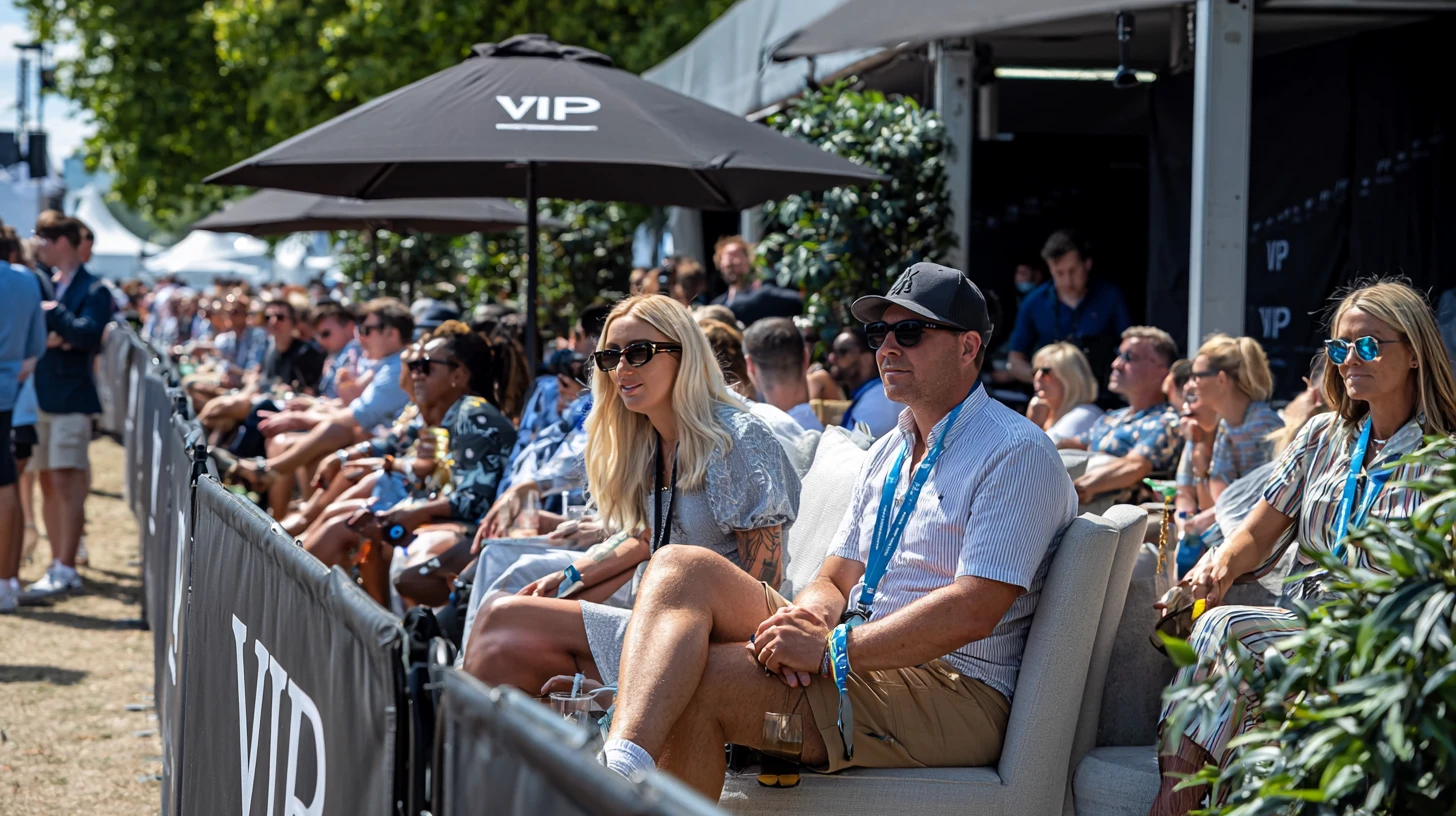 VIP section within uk event with access control